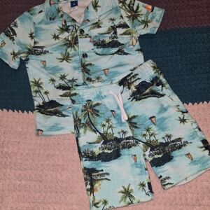 Tropical Print Kids 2 Piece Set